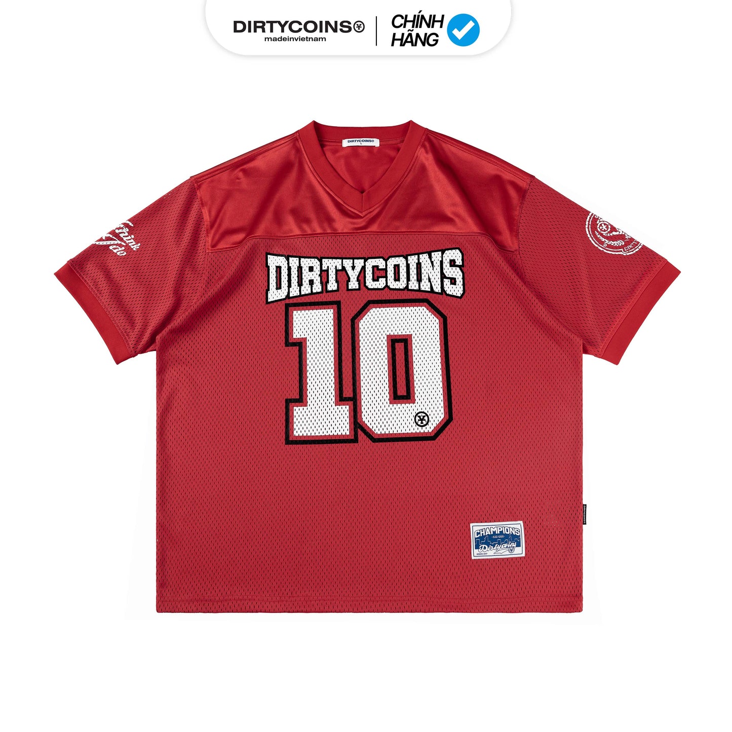 DirtyCoins Foodball Jersey Red Shirt