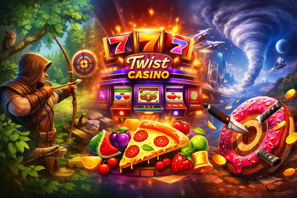 Knife Drop slot gameplay with donut target